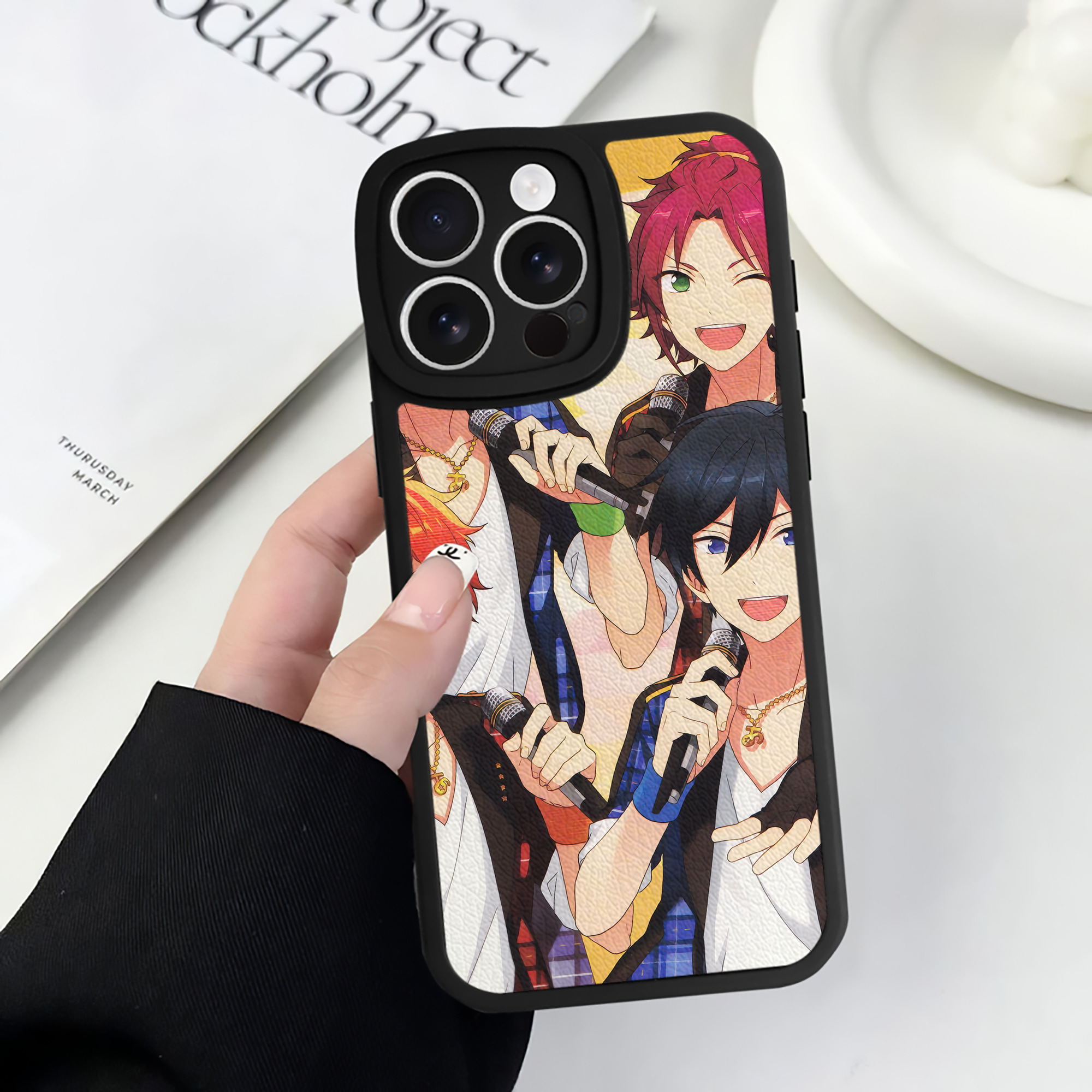 （画像用） あんさんぶるスターズ! Ensemble Stars 【iPhone 16シリーズ対応】シリコンスマホケース（レザー調） 材質：シリコン